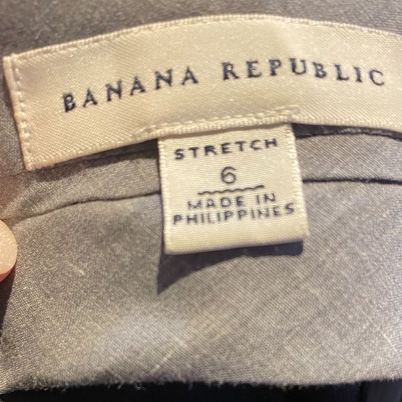 Banana Republic Mobwife Y2K Black Dress Stretch Pants with Ankle Zipper Size 6 - Picture 3 of 11